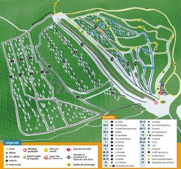 Carte des pistes du Mont Saint Mathieu Carte des pistes du Mont Saint Mathieu